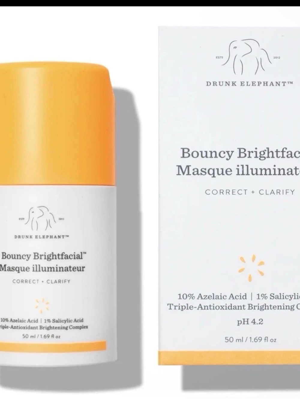 Drunk Elephant Brightening Face Mask - White & Yellow